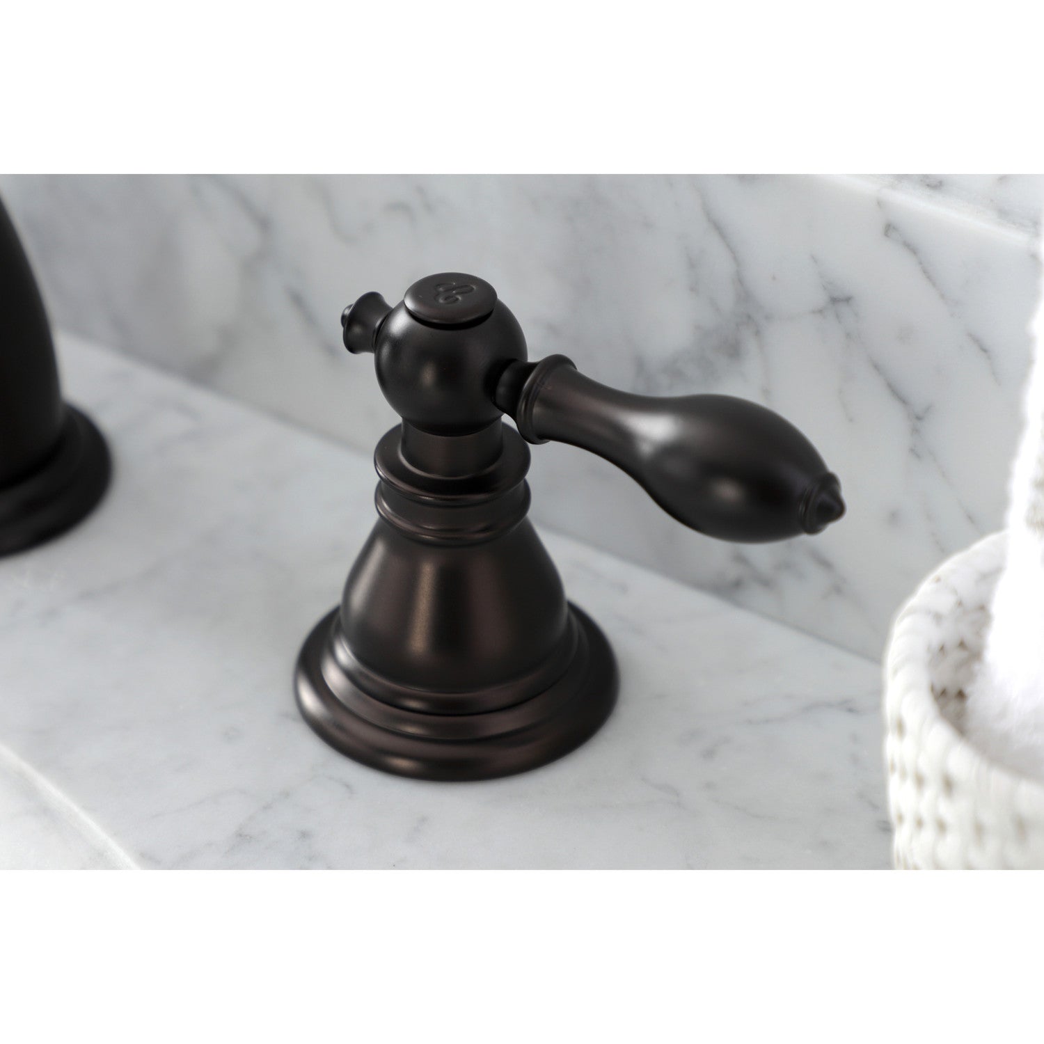 Kingston Tulare KB915ACL - American Classic Two-Handle 3-Hole Deck Mount Widespread Bathroom Faucet with Pop-Up Drain, Oil Rubbed Bronze — thumbnail 2